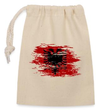 Albanie utilisée - Sac cadeau en coton avec cordon (14 x 20 cm) - nature - Devant