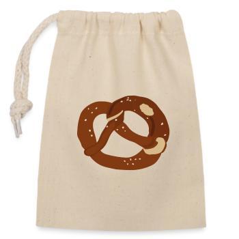 PRETZEL - Closable cotton gift bag (14x20cm) - nature - Front