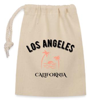 Los Angeles Kalifornien - Verschließbarer Geschenkbeutel aus Baumwolle (14x20cm) - Natur - Vorne