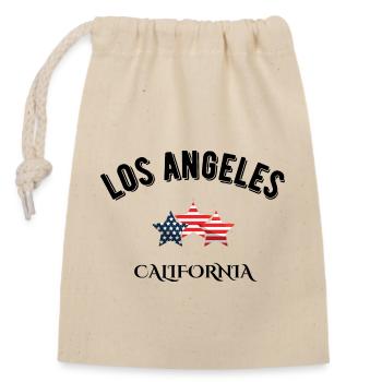 Los Angeles Kalifornien - Verschließbarer Geschenkbeutel aus Baumwolle (14x20cm) - Natur - Vorne