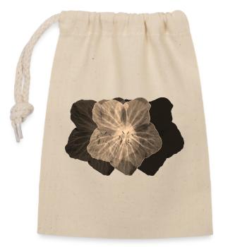 POUVOIR DES FLEURS - Sac cadeau en coton avec cordon (14 x 20 cm) - nature - Devant