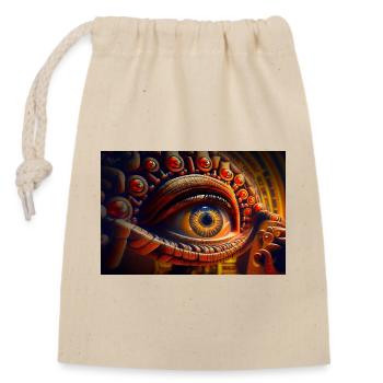looking eye by daniel costa 3 - Closable cotton gift bag (14x20cm) - nature - Front