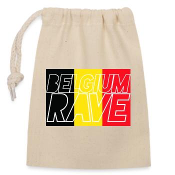 belgium rave cadeau - Sac cadeau en coton avec cordon (14 x 20 cm) - nature - Devant