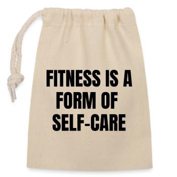 Amour de fitness - Sac cadeau en coton avec cordon (14 x 20 cm) - nature - Devant