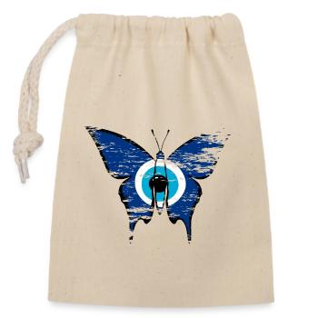 Papillon Nazar utilisé - Sac cadeau en coton avec cordon (14 x 20 cm) - nature - Devant