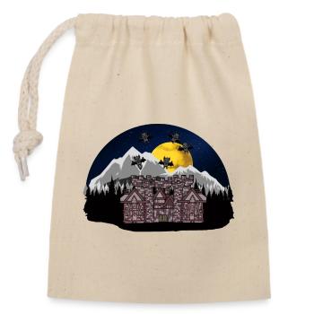 Fledermäuse Karpaten Horror Burg Halloween Spuk - Verschließbarer Geschenkbeutel aus Baumwolle (14x20cm) - Natur - Vorne
