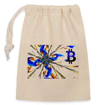 Résumé Bitcoin 1 - Sac cadeau en coton avec cordon (14 x 20 cm) - nature - Devant
