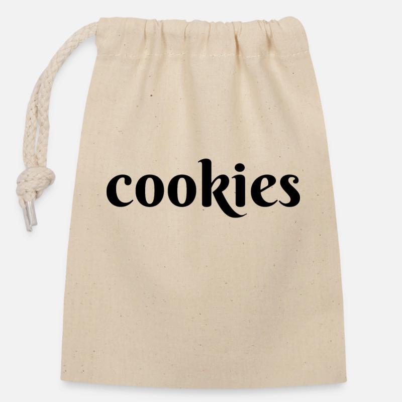 Cookies Cookie Lovers - Closable cotton gift bag (14x20cm) - nature