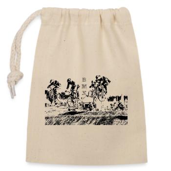 bmx - Sac cadeau en coton avec cordon (14 x 20 cm) - nature - Devant