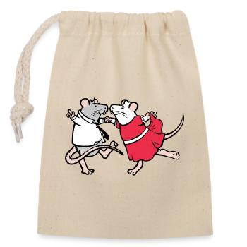 Gone Dancin’ - Closable cotton gift bag (14x20cm) - nature - Front
