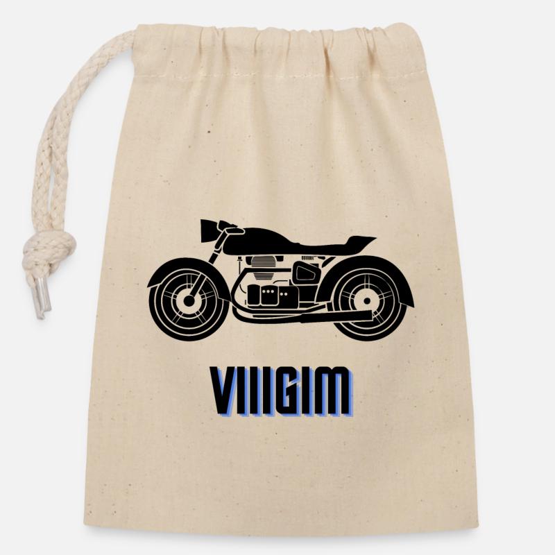 Custom - Sac cadeau en coton avec cordon (14 x 20 cm) - nature