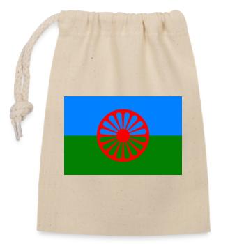 Romani Flag - Closable cotton gift bag (14x20cm) - nature - Front
