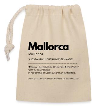 Definition Mallorca - Verschließbarer Geschenkbeutel aus Baumwolle (14x20cm) - Natur - Vorne