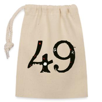 49 number forty-nine 2003 A - Closable cotton gift bag (14x20cm) - nature - Front