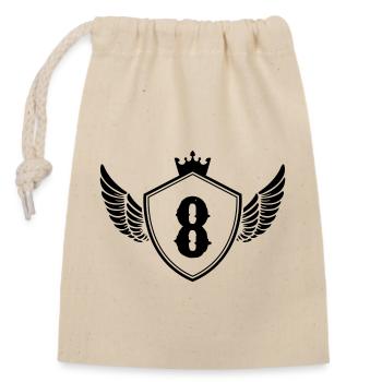 Coat of arms 8 - Closable cotton gift bag (14x20cm) - nature - Front
