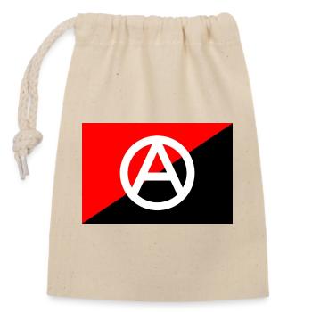 Anarchy - Closable cotton gift bag (14x20cm) - nature - Front
