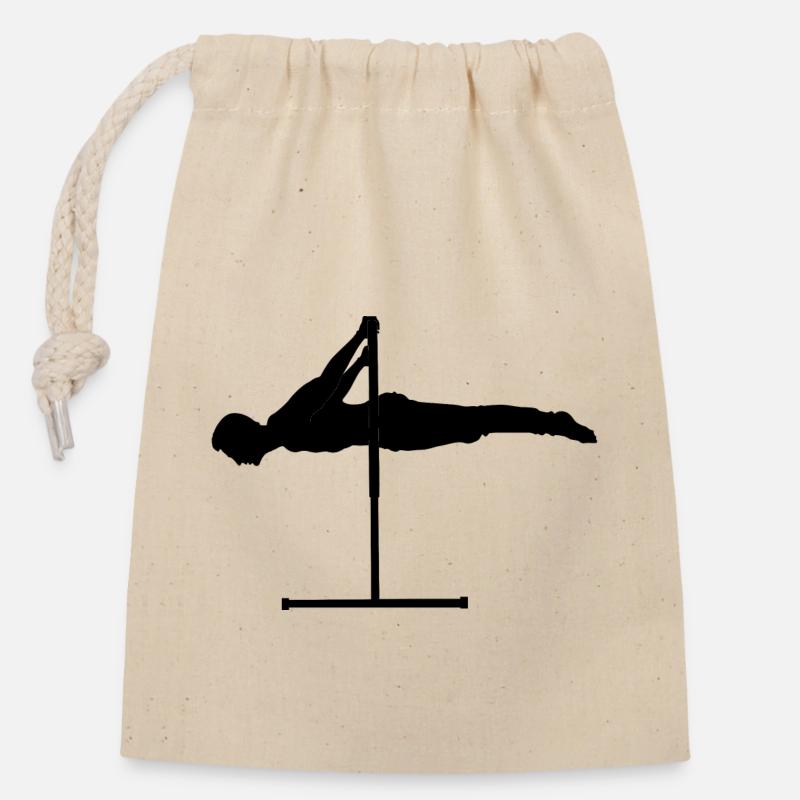 Backlever - Calisthenics - Sac cadeau en coton avec cordon (14 x 20 cm) - nature