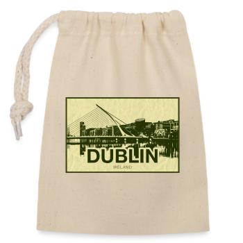 Impression vintage de Dublin Skyline - Sac cadeau en coton avec cordon (14 x 20 cm) - nature - Devant