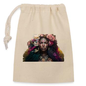 Voodoo Woman Geschenk - Verschließbarer Geschenkbeutel aus Baumwolle (14x20cm) - Natur - Vorne