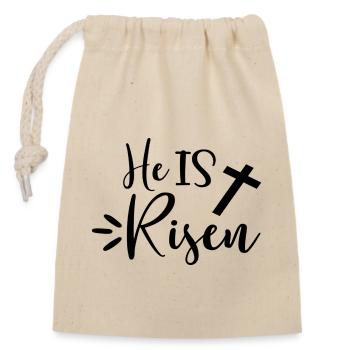 Il est ressuscité - Sac cadeau en coton avec cordon (14 x 20 cm) - nature - Devant
