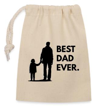 My Dad - Closable cotton gift bag (14x20cm) - nature - Front