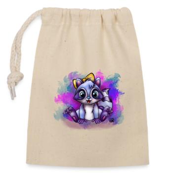 Baby Racoon - Closable cotton gift bag (14x20cm) - nature - Front