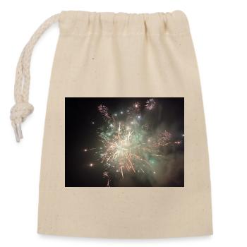 Fire scape - Closable cotton gift bag (14x20cm) - nature - Front
