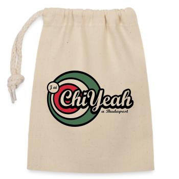 ChiYeah in Budapest - Closable cotton gift bag (14x20cm) - nature - Front