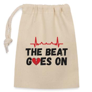 Open Heart Surgery - The beat goes on - Closable cotton gift bag (14x20cm) - nature - Front