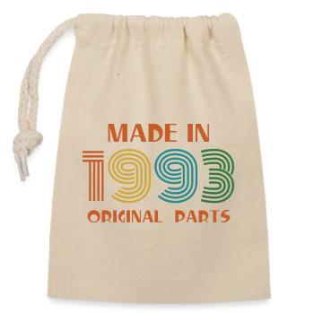 1993 Anniversaire Toutes les pièces d’origine - Sac cadeau en coton avec cordon (14 x 20 cm) - nature - Devant
