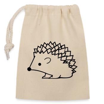 Hérisson Forest Prickly Animal - Sac cadeau en coton avec cordon (14 x 20 cm) - nature - Devant