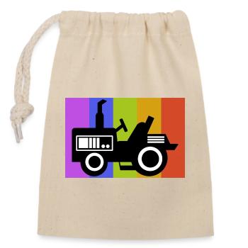 Véhicule à moteur Agriculteur biologique Country Life Farmer Tracteur - Sac cadeau en coton avec cordon (14 x 20 cm) - nature - Devant
