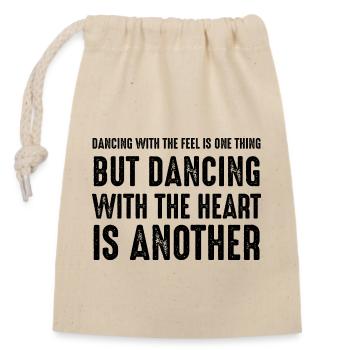Dancing Dance Music - Verschließbarer Geschenkbeutel aus Baumwolle (14x20cm) - Natur - Vorne