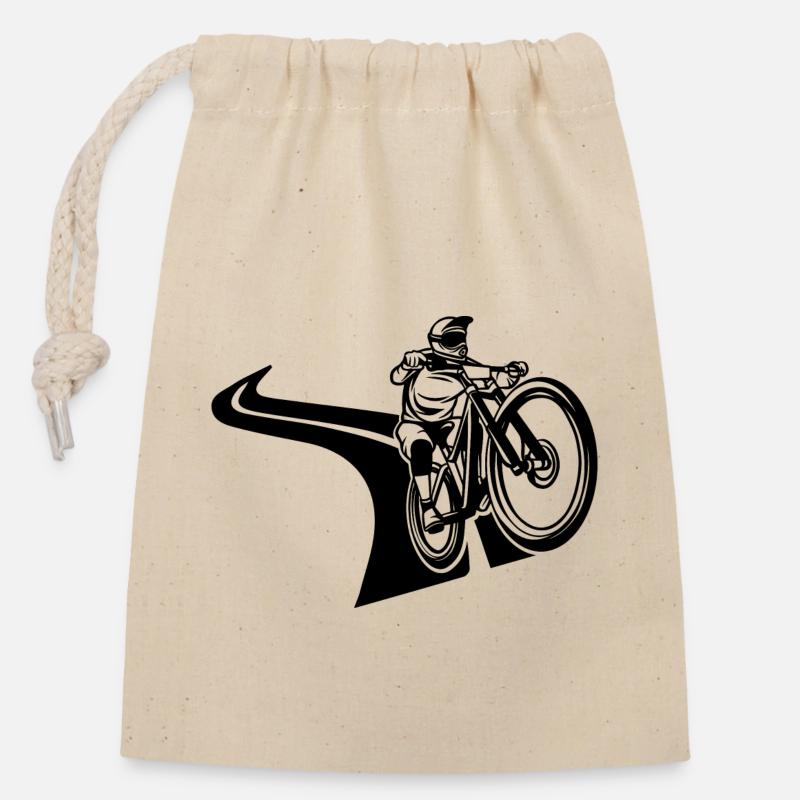 VTT VTT - Sac cadeau en coton avec cordon (14 x 20 cm) - nature