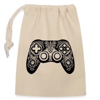 Controller Gaming Videospiele Gamepad - Verschließbarer Geschenkbeutel aus Baumwolle (14x20cm) - Natur - Vorne
