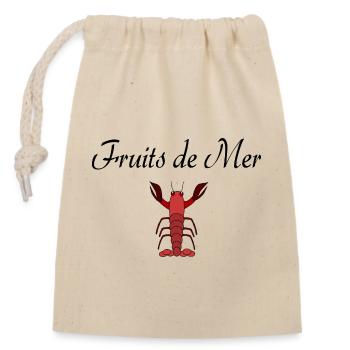 Fruits de Mer - Verschließbarer Geschenkbeutel aus Baumwolle (14x20cm) - Natur - Vorne