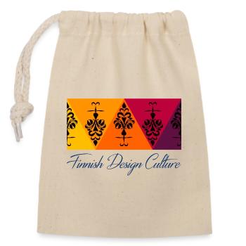 Finnish Design Culture - Closable cotton gift bag (14x20cm) - nature - Front