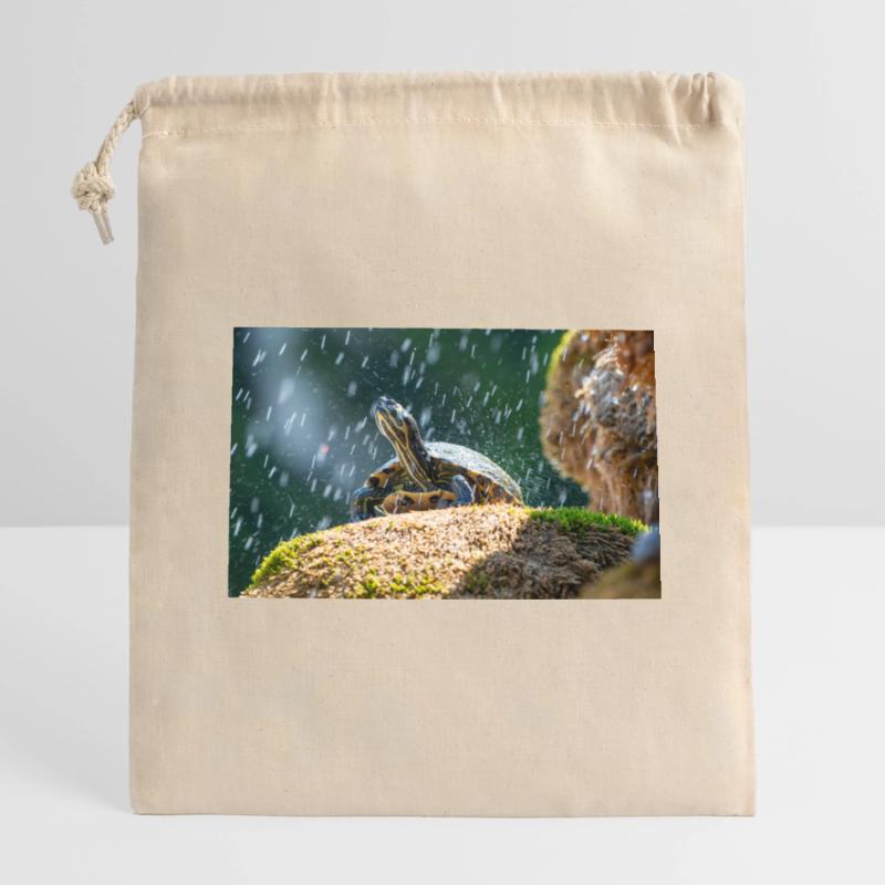 Trachemys scripta scripta scripta Sac cadeau en coton avec cordon (14 x 20 cm)