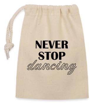Dancing Dance Music - Verschließbarer Geschenkbeutel aus Baumwolle (14x20cm) - Natur - Vorne