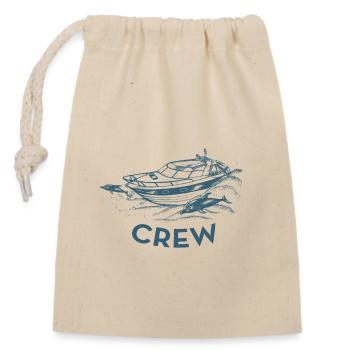 Équipage de bateau à moteur - Sac cadeau en coton avec cordon (14 x 20 cm) - nature - Devant