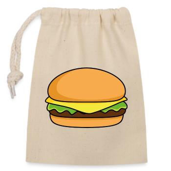 burger - Verschließbarer Geschenkbeutel aus Baumwolle (14x20cm) - Natur - Vorne