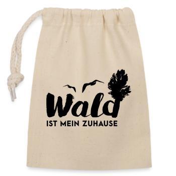 Im Wald - Verschließbarer Geschenkbeutel aus Baumwolle (14x20cm) - Natur - Vorne