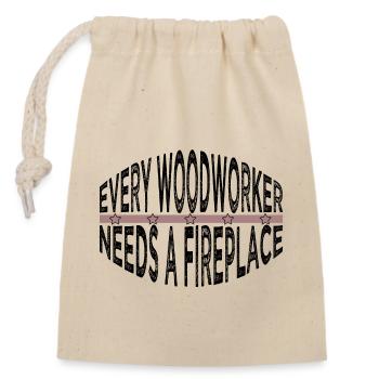 Union Carpenter Arboriculteur Charpentier - Sac cadeau en coton avec cordon (14 x 20 cm) - nature - Devant