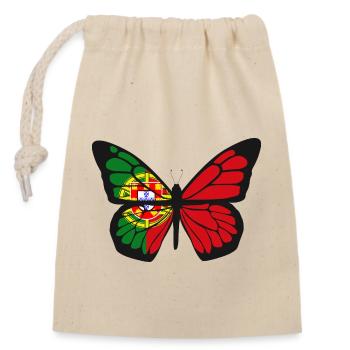 Drapeau du Portugal Utilisé Drapeau portugais - Sac cadeau en coton avec cordon (14 x 20 cm) - nature - Devant
