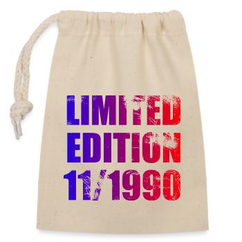 33e anniversaire édition limitée 11/1990 - Sac cadeau en coton avec cordon (14 x 20 cm) - nature - Devant