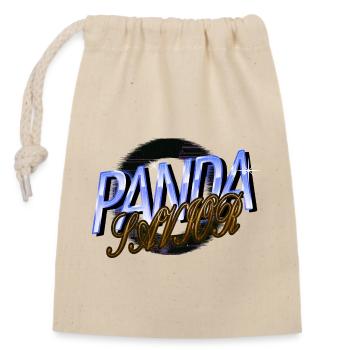 Humor Animal Print Animal Protection Quote Panda - Closable cotton gift bag (14x20cm) - nature - Front
