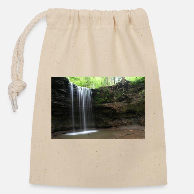CASCADE DE HÖRSCHBACH PRÈS DE MURRHARDT - Sac cadeau en coton avec cordon (14 x 20 cm) - nature