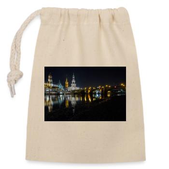 Dresde la nuit - Sac cadeau en coton avec cordon (14 x 20 cm) - nature - Devant