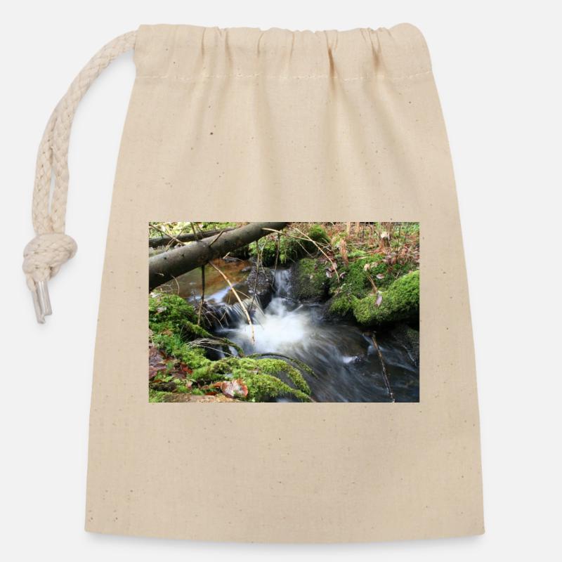 WALDBACH NAGOLDTAL - Sac cadeau en coton avec cordon (14 x 20 cm) - nature