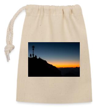 Morning atmosphere on the Zugspitze - Closable cotton gift bag (14x20cm) - nature - Front